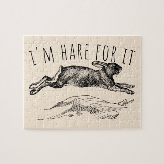 I'm Hare For It Punny Bunny Encouraging Puzzle (Horizontal)