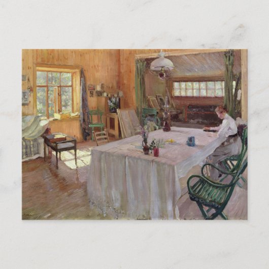Im Haus des Künstlers Konstantin Korovin Postkarte (Vorderseite)