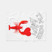 Im Her Lobster Heart Couple Matching Gift Valentin Fleecedecke (Vorderseite (Horizontal))
