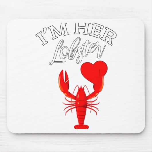 Im Her Lobster Heart Couple Matching Gift Valentin Mousepad (Vorne)