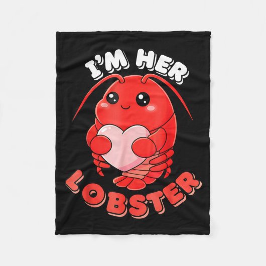 I'm Her Lobster Matching Couple Valentine's Day Wo Fleecedecke (Vorderseite)