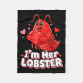 I'm Her Lobster Matching Couple Valentine's Day Wo Fleecedecke (Vorderseite)