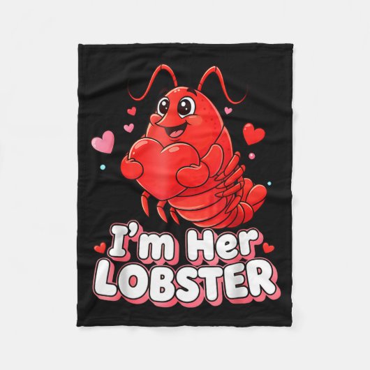 I'm Her Lobster Matching Couple Valentine's Day Wo Fleecedecke (Vorderseite)