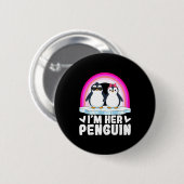 I'm Her Penguin Matching Couple Valentine Love Hea Button (Vorne & Hinten)