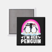 I'm Her Penguin Matching Couple Valentine Love Hea Magnet (Vorderseite/Rückseite)
