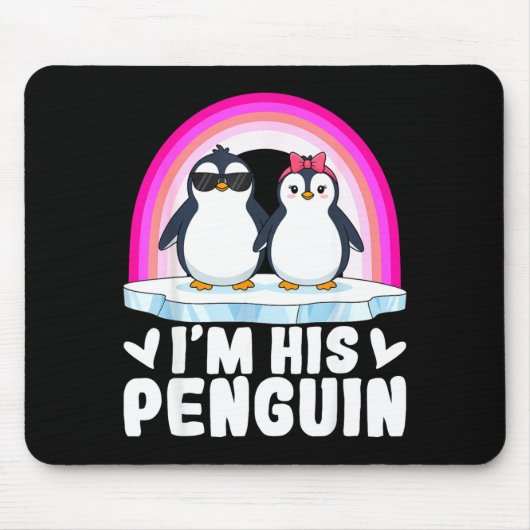 I'm Her Penguin Matching Couple Valentine Love Hea Mousepad (Vorne)
