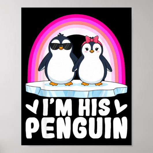 I'm Her Penguin Matching Couple Valentine Love Hea Poster (Vorne)