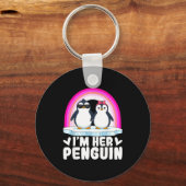 I'm Her Penguin Matching Couple Valentine Love Hea Schlüsselanhänger (Vorderseite)