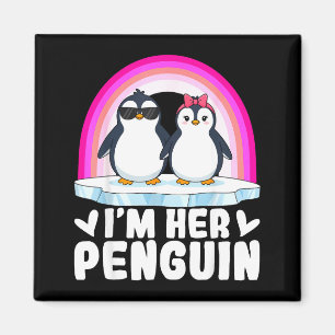 Im Her Pinguin-Paar Valentinstag Liebe Hören Magnet