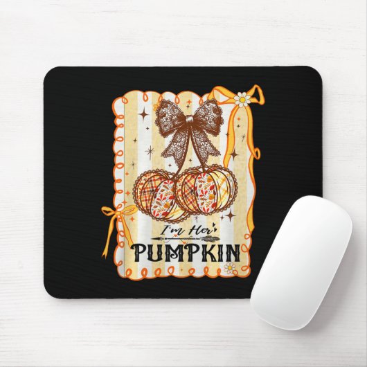 I'm Her Pumpkin Cherry Couple Coquette Bow Fall Th Mousepad (Mit Mouse)