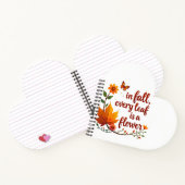 "Im Herbst ist jedes Leaf eine Blume" Notizblock (Innenseite)