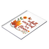 "Im Herbst ist jedes Leaf eine Blume" Notizblock (Linke Seite)