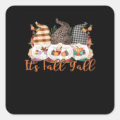 Im Herbst Kariert und im Leopard fällt es alle Gno Quadratischer Aufkleber (Vorderseite)