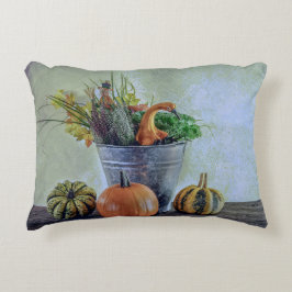 Im Herbst noch Leben mit Kürbis, Blume Dekokissen