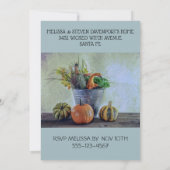 Im Herbst noch Leben mit Kürbis, Blume Einladung (Rückseite)