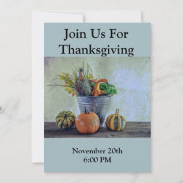 Im Herbst noch Leben mit Kürbis, Blume Einladung