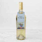 Im Herbst noch Leben mit Kürbis, Blume Flaschenanhänger (Auf Flasche)