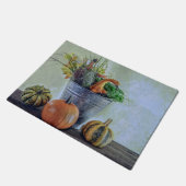 Im Herbst noch Leben mit Kürbis, Blume Fußmatte (Schrägansicht)