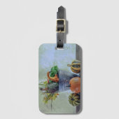 Im Herbst noch Leben mit Kürbis, Blume Gepäckanhänger (Vorderseite Vertikal)