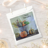 Im Herbst noch Leben mit Kürbis, Blume Geschenktütchen (Ausgeschnitten)