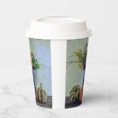 Im Herbst noch Leben mit Kürbis, Blume Pappbecher (Links)