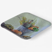 Im Herbst noch Leben mit Kürbis, Blume Pappteller (Gewinkelt)