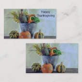 Im Herbst noch Leben mit Kürbis, Blume Visitenkarte (Vorne/Hinten)