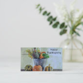 Im Herbst noch Leben mit Kürbis, Blume Visitenkarte (Stehend Vorderseite)