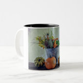 Im Herbst noch Leben mit Kürbis, Blume Zweifarbige Tasse (Vorderseite Links)