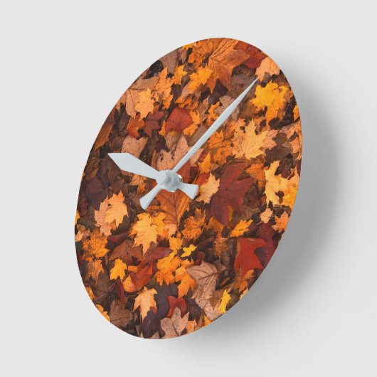 im Herbst Runde Wanduhr (Winkel)
