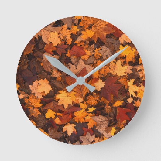 im Herbst Runde Wanduhr (Vorderseite)