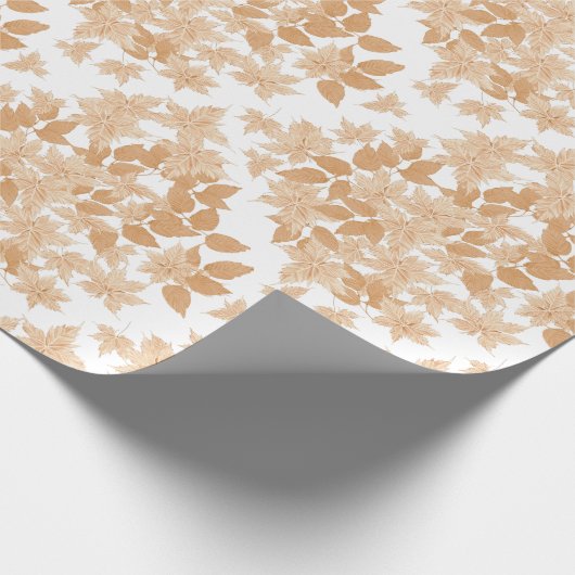 Im Herbst sinkende Blätter umblättern Papier Geschenkpapier (Ecke)