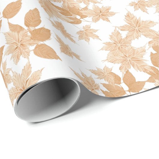 Im Herbst sinkende Blätter umblättern Papier Geschenkpapier (Rolleneckpunkt)