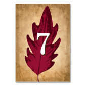 Im Herbst verbleiben rustikale Hochzeit im Herbst- Tischnummer (Vorderseite)