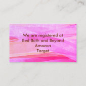 Im Herbst verbleibt die rosa Swirt-Registrierungsk Begleitkarte (Rückseite)