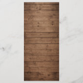 Im Herbst verlässt Mason Jar String Lights Hochzei Menükarte (Rückseite)