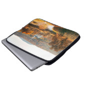 Im Herbst wird der Morgen mit farbenfrohen Blätter Laptopschutzhülle (Vorne Knopf)