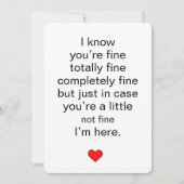 I'm here thinking of you card einladung (Vorderseite)