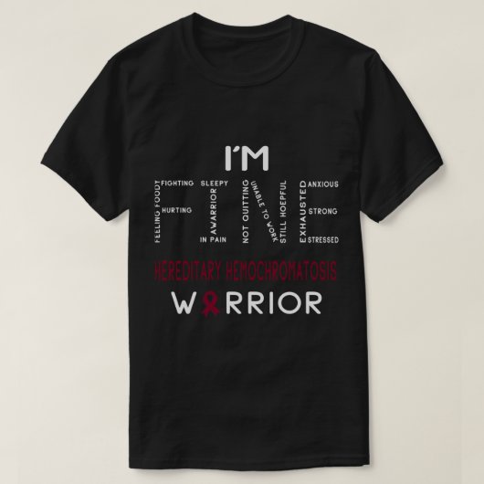 Im Hereditary Hemochromatosis Warrior Im FINE Fit T-Shirt (Design vorne)