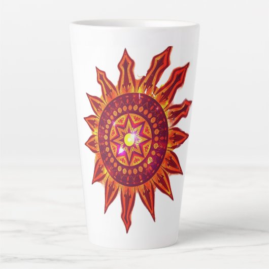 „Im Herz der Sonne – Wo Stille leuchtet“ Milchtasse (Vorderseite)