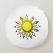 „Im Herz der Sonne – Wo Stille leuchtet“ Rundes Kissen (Vorderseite)