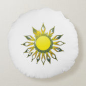 „Im Herz der Sonne – Wo Stille leuchtet“ Rundes Kissen (Rückseite)