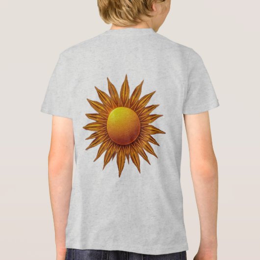 „Im Herz der Sonne – Wo Stille leuchtet“ Tri-Blend Shirt (Rückseite)