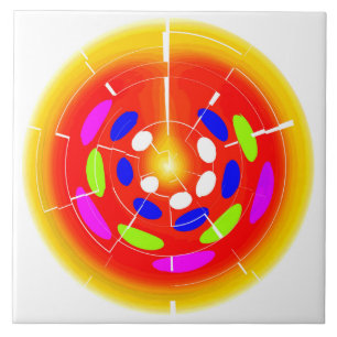 Im Herzen der Sonnenkunst Fliese