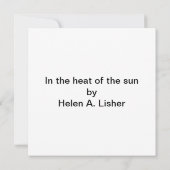 Im Herzen der Sonnenkunst Karte (Rückseite)