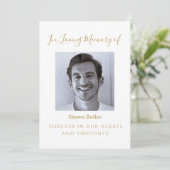 Im Herzen des Gedächtnisses, ein elegantes Hochzei Einladung (Stehend Vorderseite)