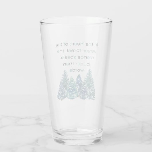 Im Herzen des Winterwaldes Glas (Rückseite)