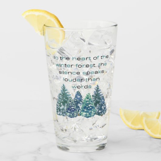 Im Herzen des Winterwaldes Glas (Vorderseite Ice)