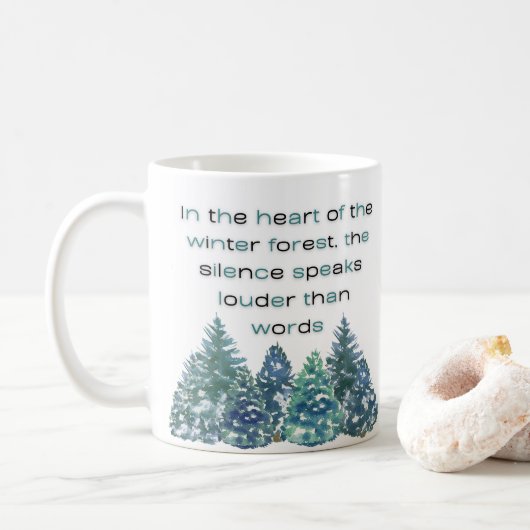 Im Herzen des Winterwaldes Kaffeetasse (Mit Donut)