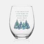 Im Herzen des Winterwaldes Weinglas Ohne Stiel (Vorderseite)